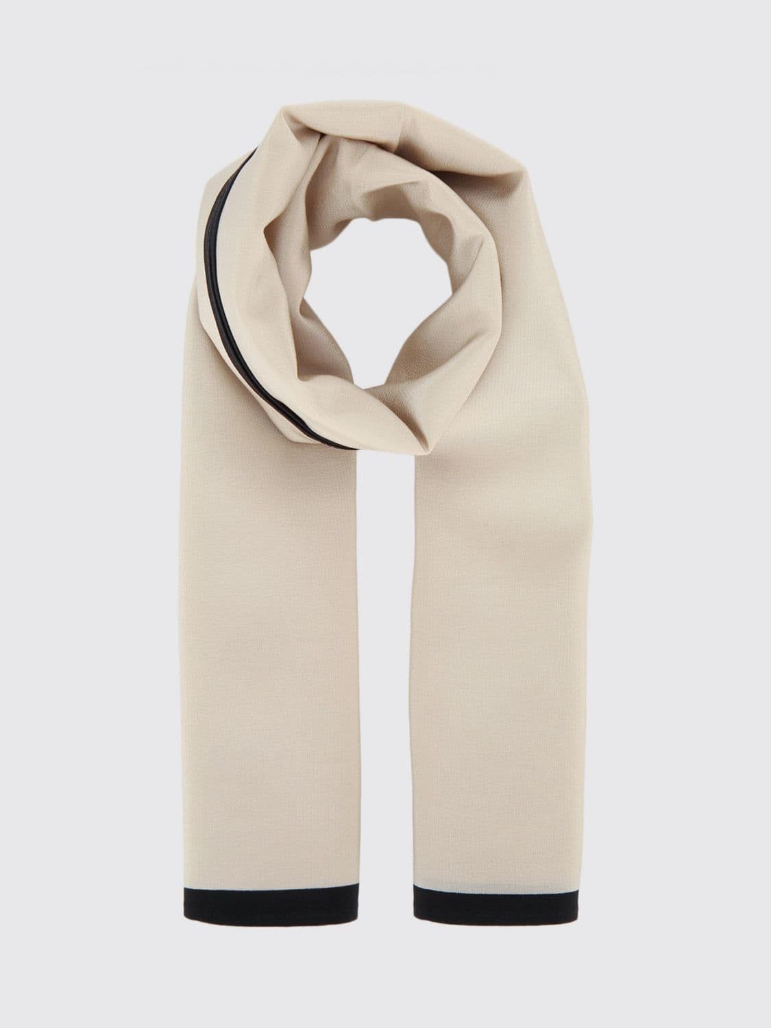 Toteme Monogram Print Silk Square Scarf with Contrasting Logo · OS
