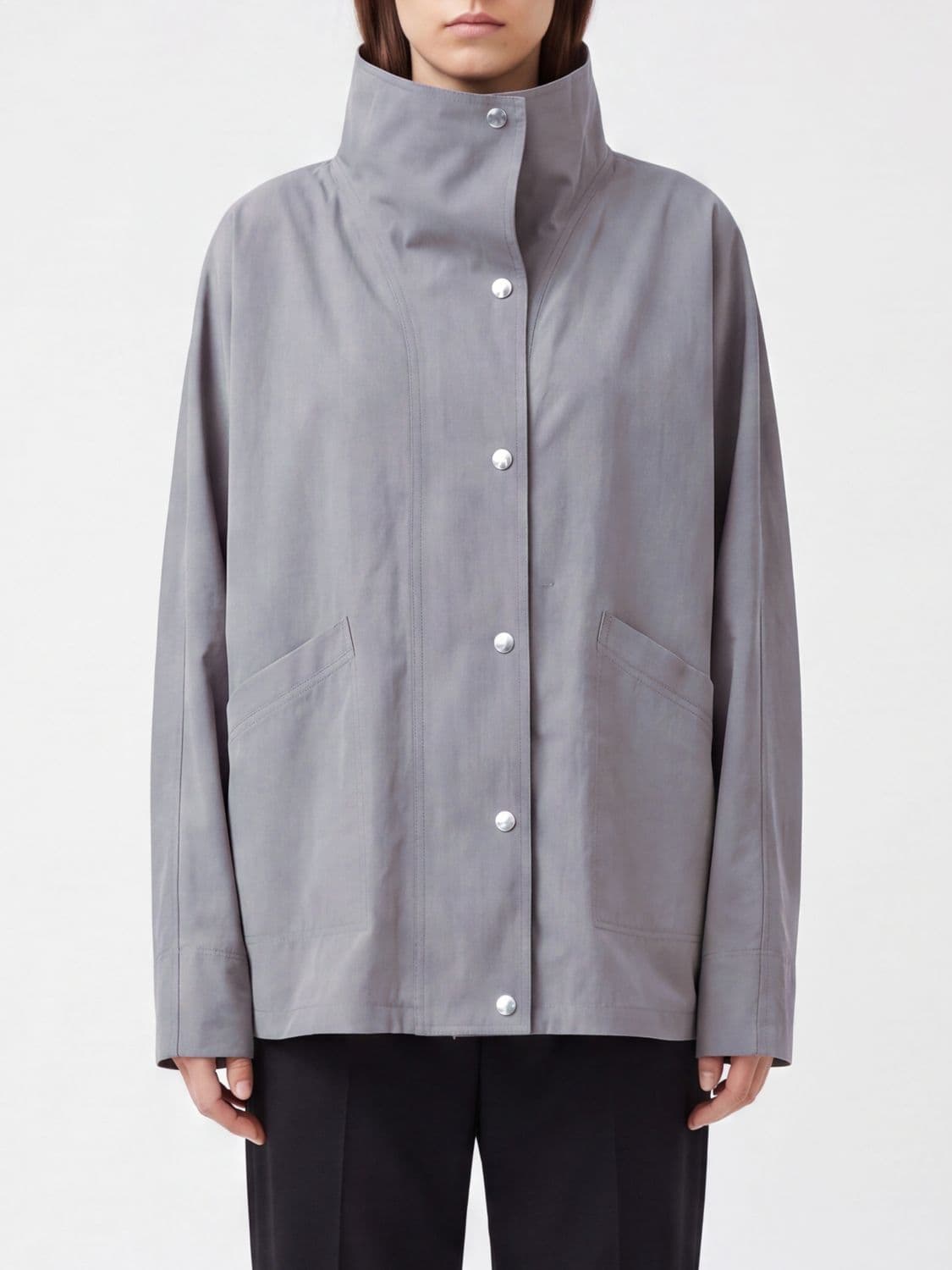 Toteme Parachute Water-Repellent Technical Fabric Jacket with High Neck