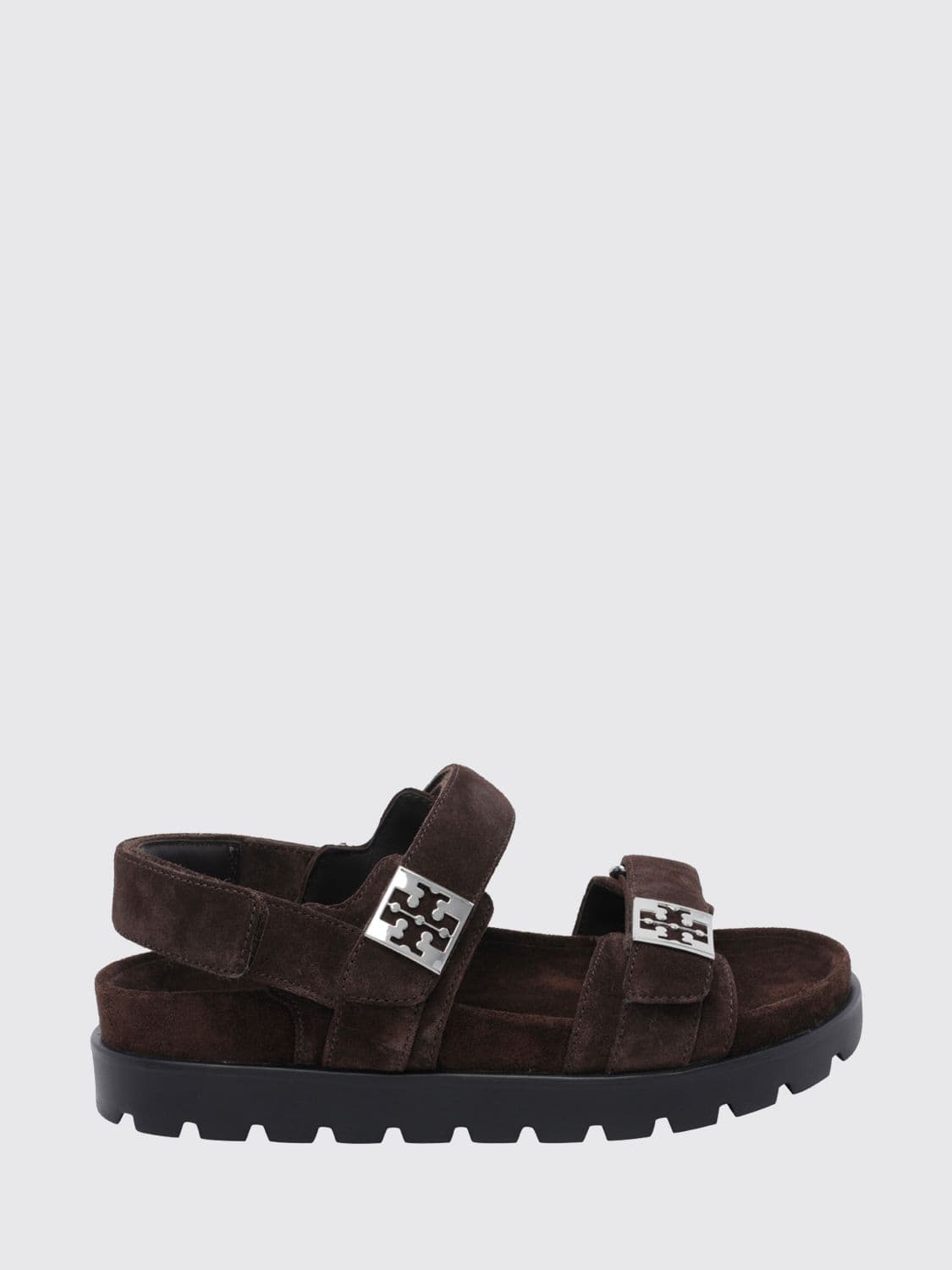 Tory Burch Mellow Suede Platform Sandals with Double T Logo