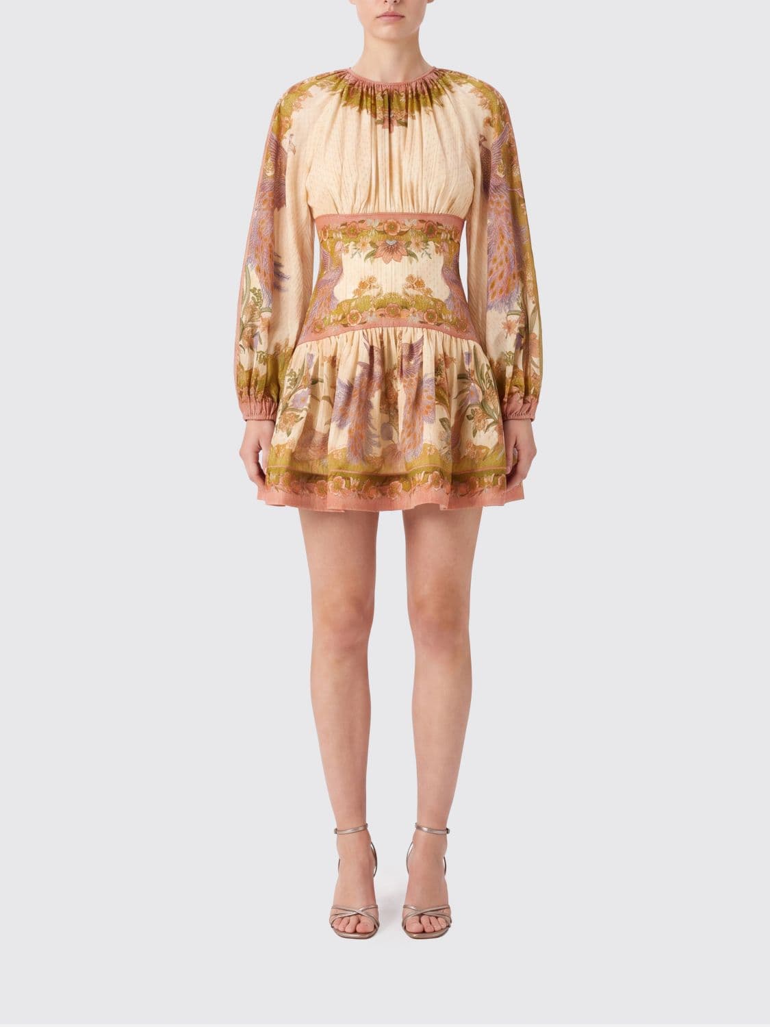 Zimmermann Indra Floral-Patterned Silk and Cotton Mini Dress