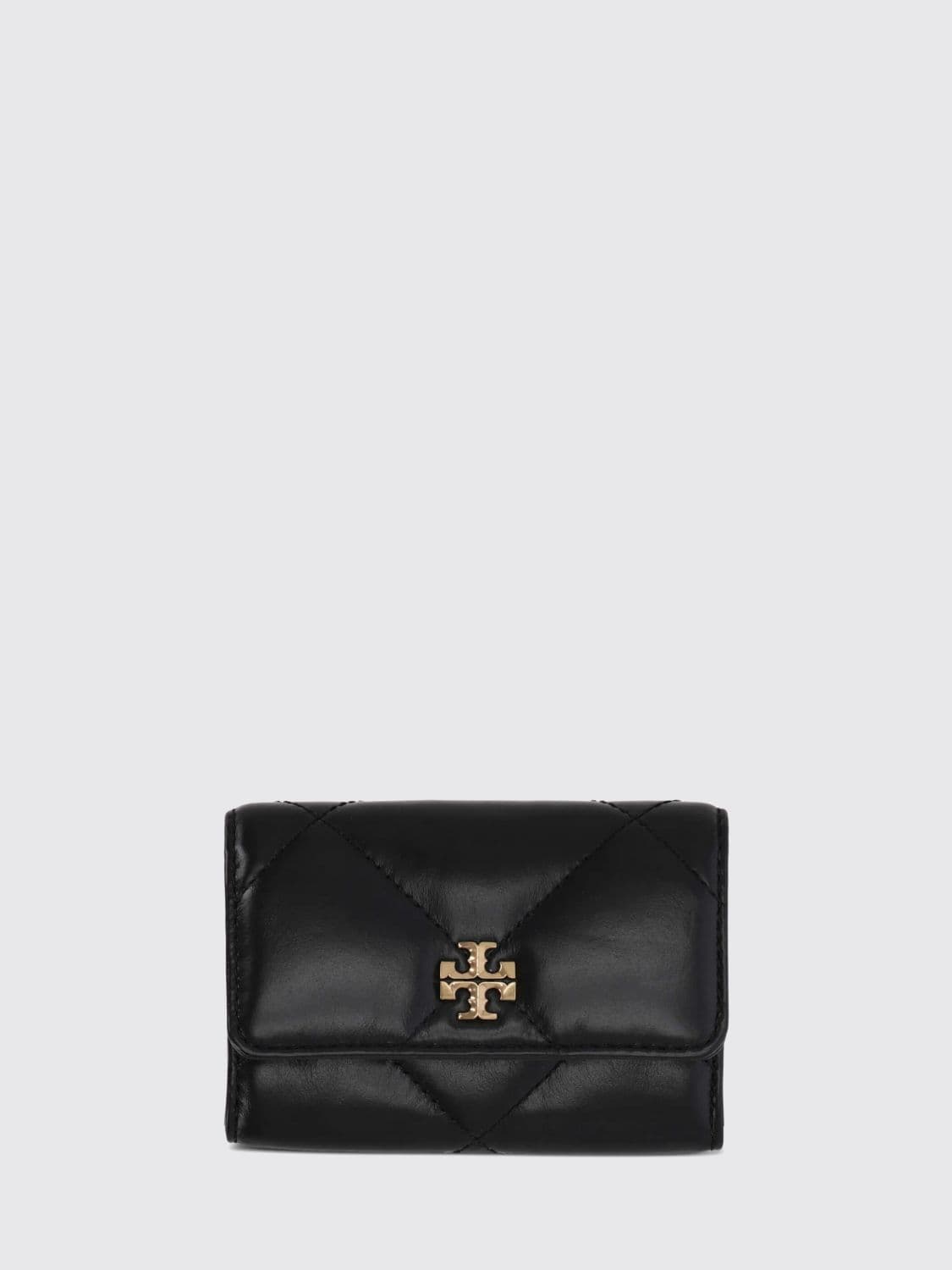 Tory Burch Kira Quilted Leather Card Holder with Double T Logo · OS