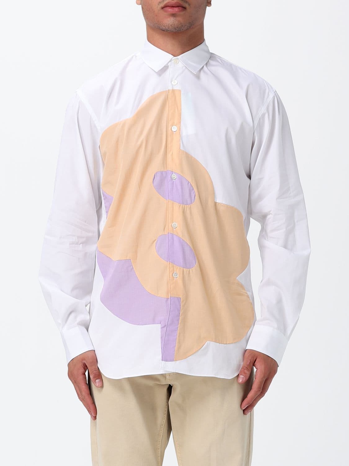 Comme Des Garçons Floral Print Cotton Shirt