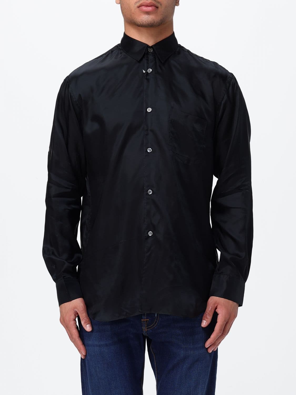 Comme Des Garçons Long-Sleeved Cupro Shirt