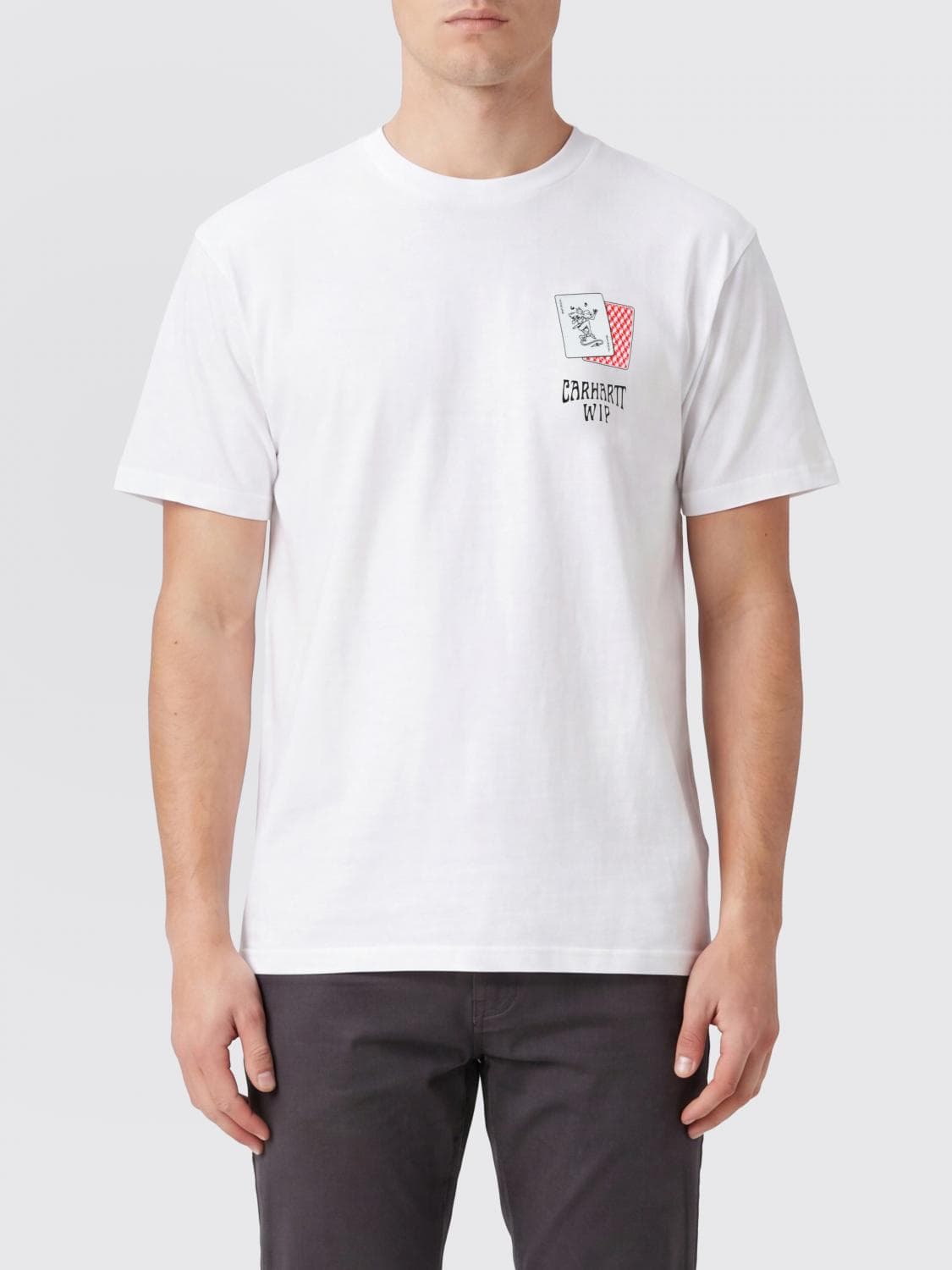 Carhartt Wip Graphic Print Cotton T-shirt with Contrasting Logo · S
