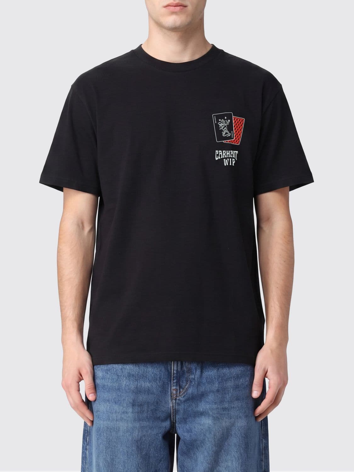 Carhartt Wip Graphic Print Cotton T-shirt with Contrasting Logo