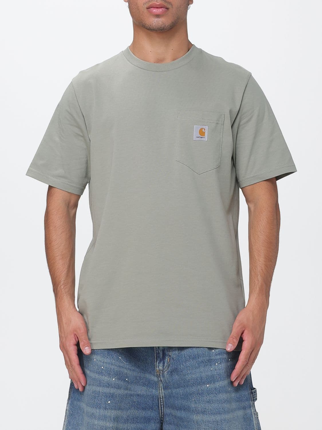 Carhartt Wip Cotton Pocket T-shirt with Contrasting Logo