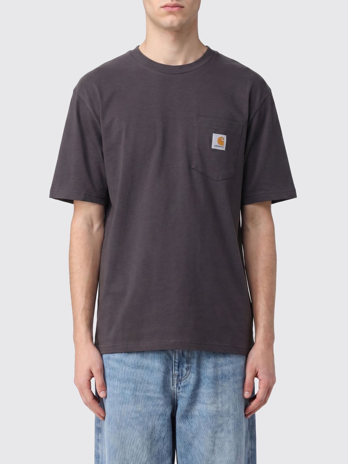 Carhartt Wip Cotton Pocket T-shirt with Contrasting Logo