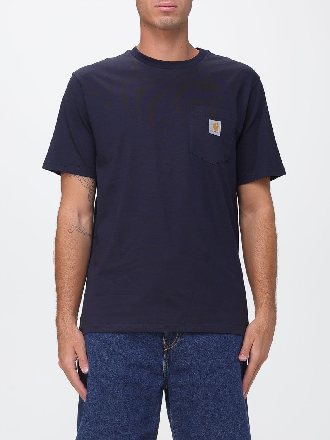 Carhartt Wip Cotton Pocket T-shirt with Contrasting Logo
