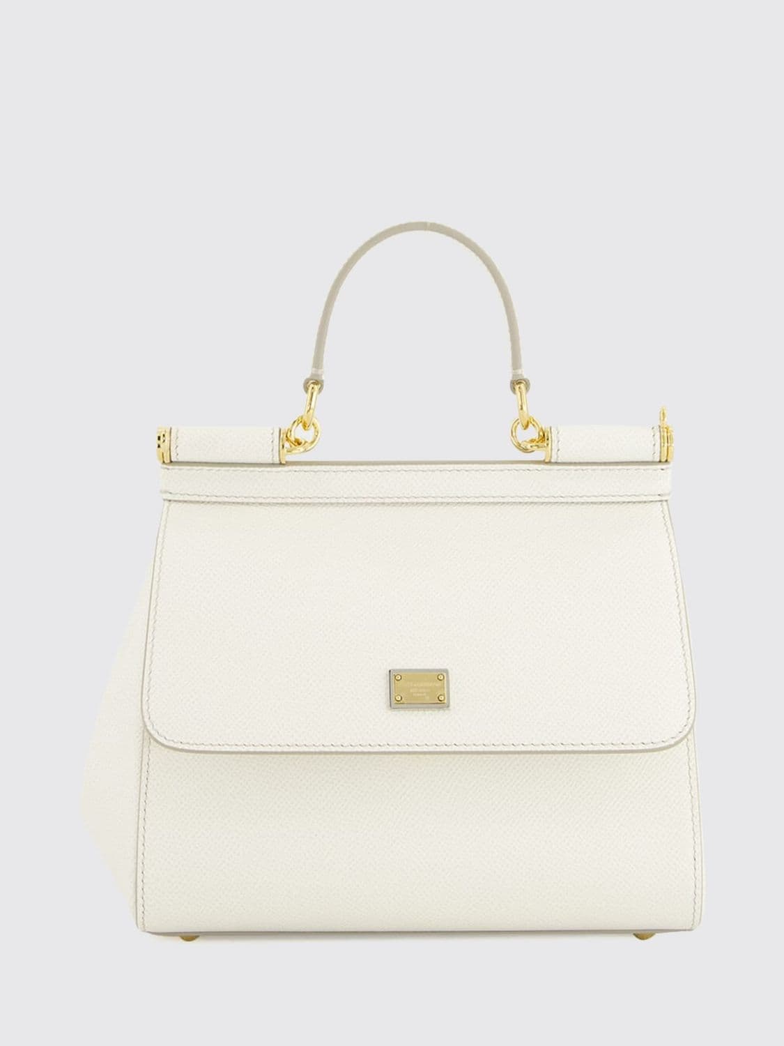 Dolce & Gabbana Sicily Mini Handbag in Grained Calfskin Leather