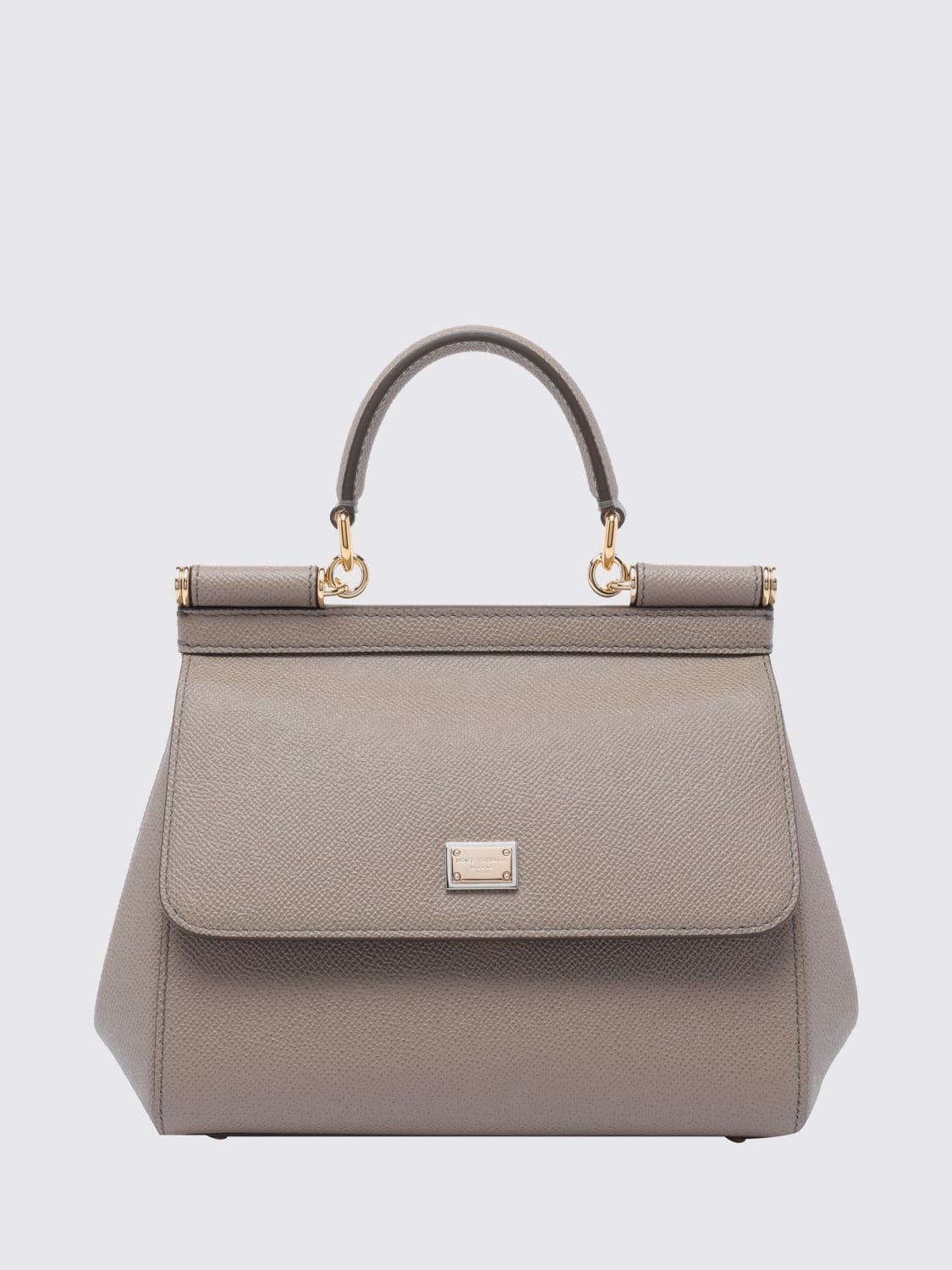Dolce & Gabbana Sicily Mini Handbag in Grained Calfskin Leather