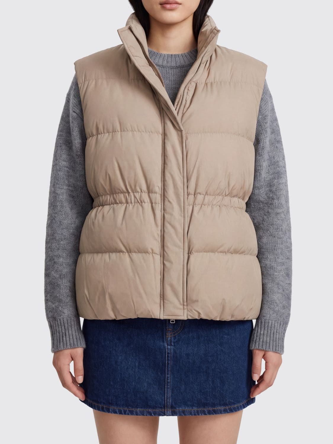 Brunello Cucinelli Water-Repellent Quilted Technical Vest with High Neck