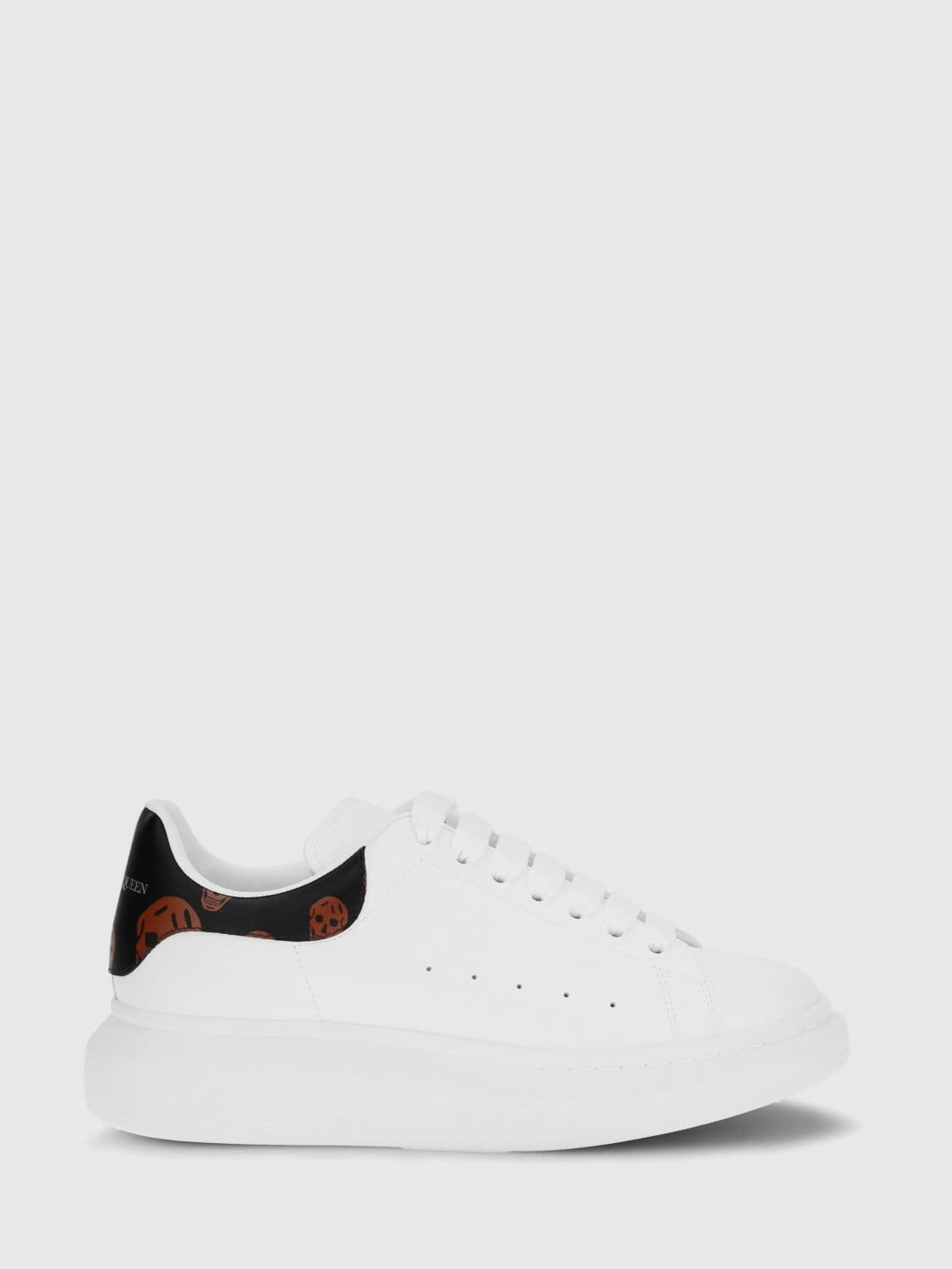 Mcqueen Oversize Sneakers in Leather with Bicolor Skull Print