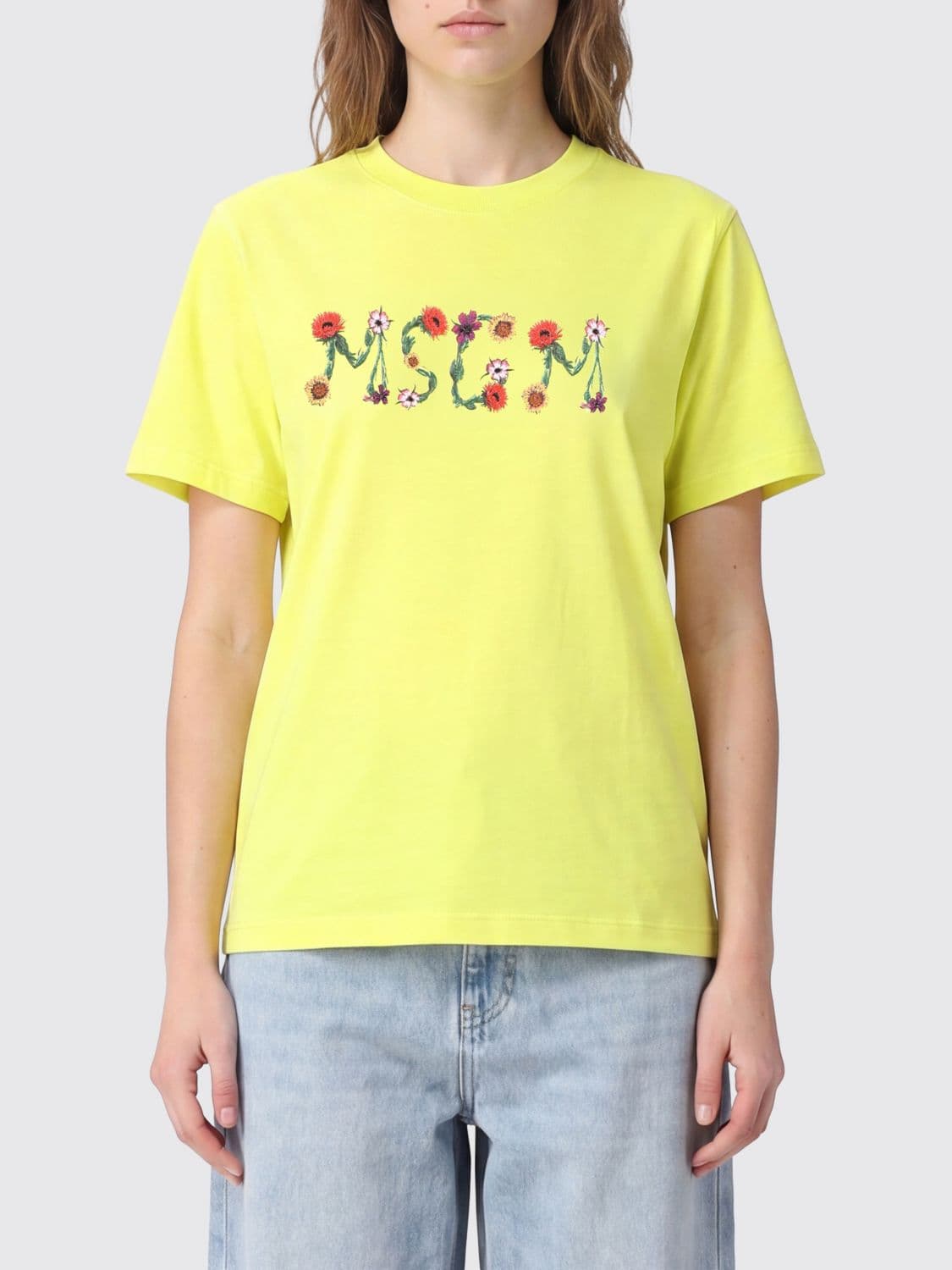 Msgm T-Shirt Woman color Yellow