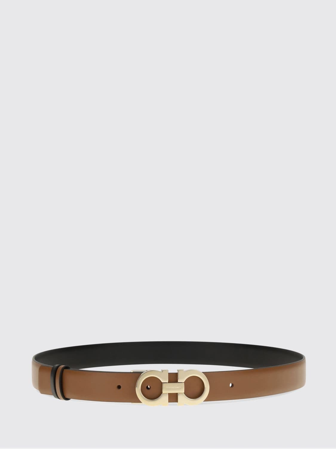Ferragamo Leather Belt with Gancini Buckle