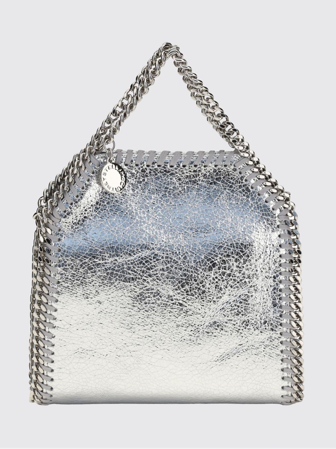 Stella Mccartney Falabella Crackle-Effect Faux Leather Mini Tote Bag