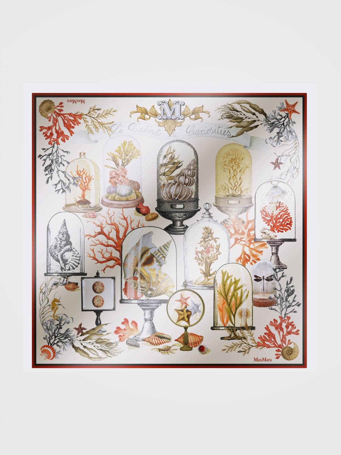 Max Mara Graphic Print Silk Twill Square Foulard · OS