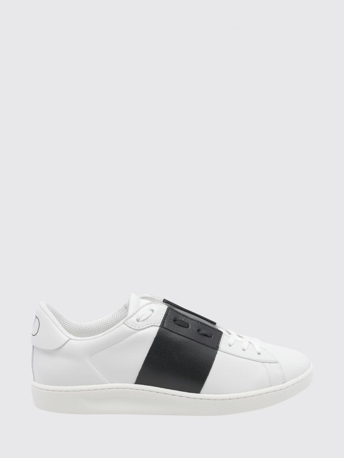 Valentino Garavani Open Calf Leather Sneakers with VLogo Signature