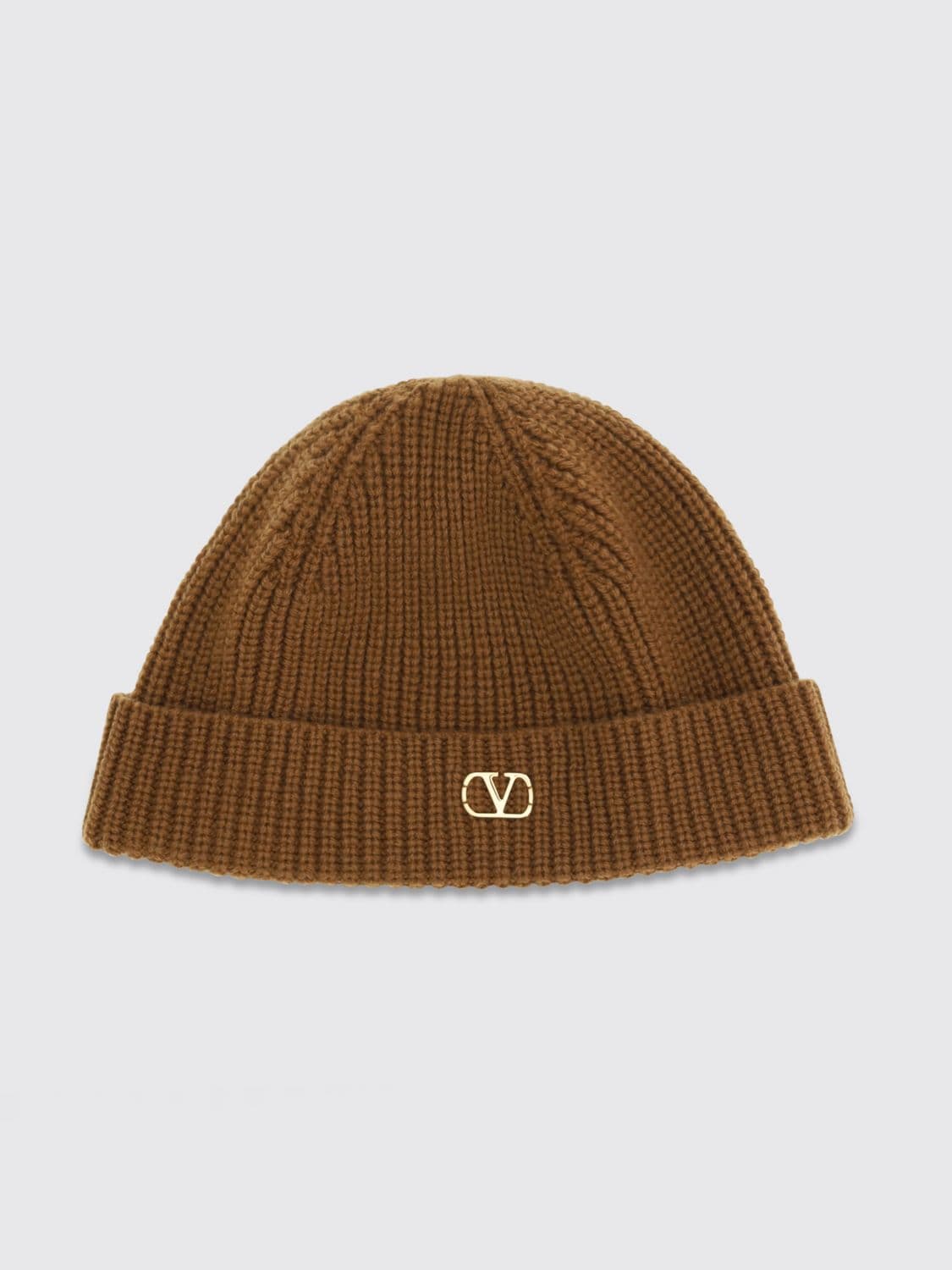 Valentino Garavani Cuffed VLogo Signature Cashmere Beanie Hat · OS