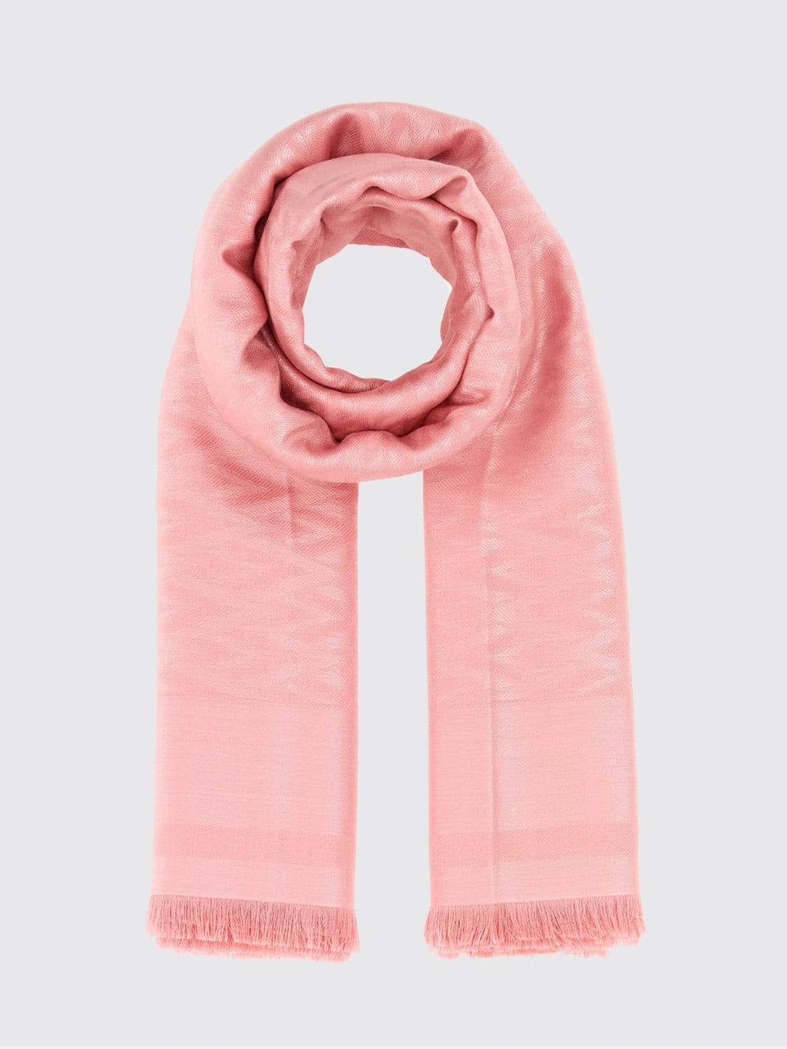 Valentino Garavani Silk and Wool Blend Scarf with Jacquard Monogram · OS
