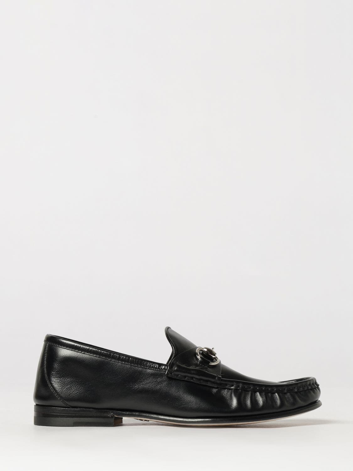 Gucci Lugano Smooth Leather Loafers with Gold-Tone Horsebit Detail