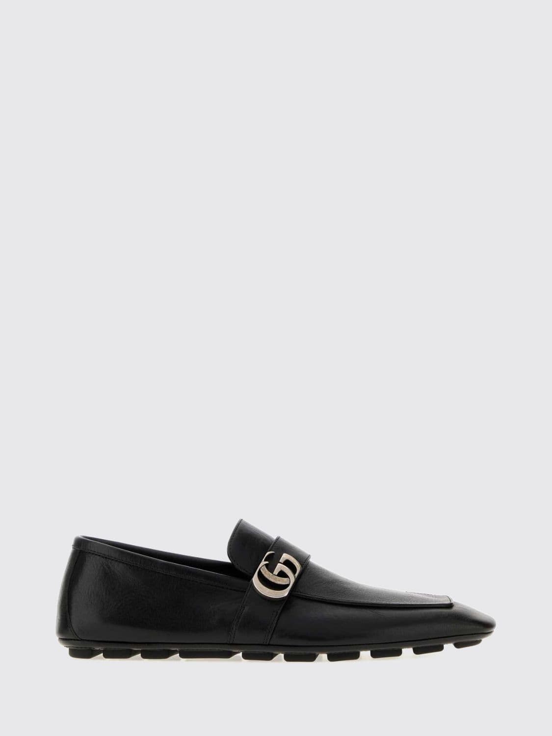 Gucci Smooth Leather Driver Loafers with GG Monogram