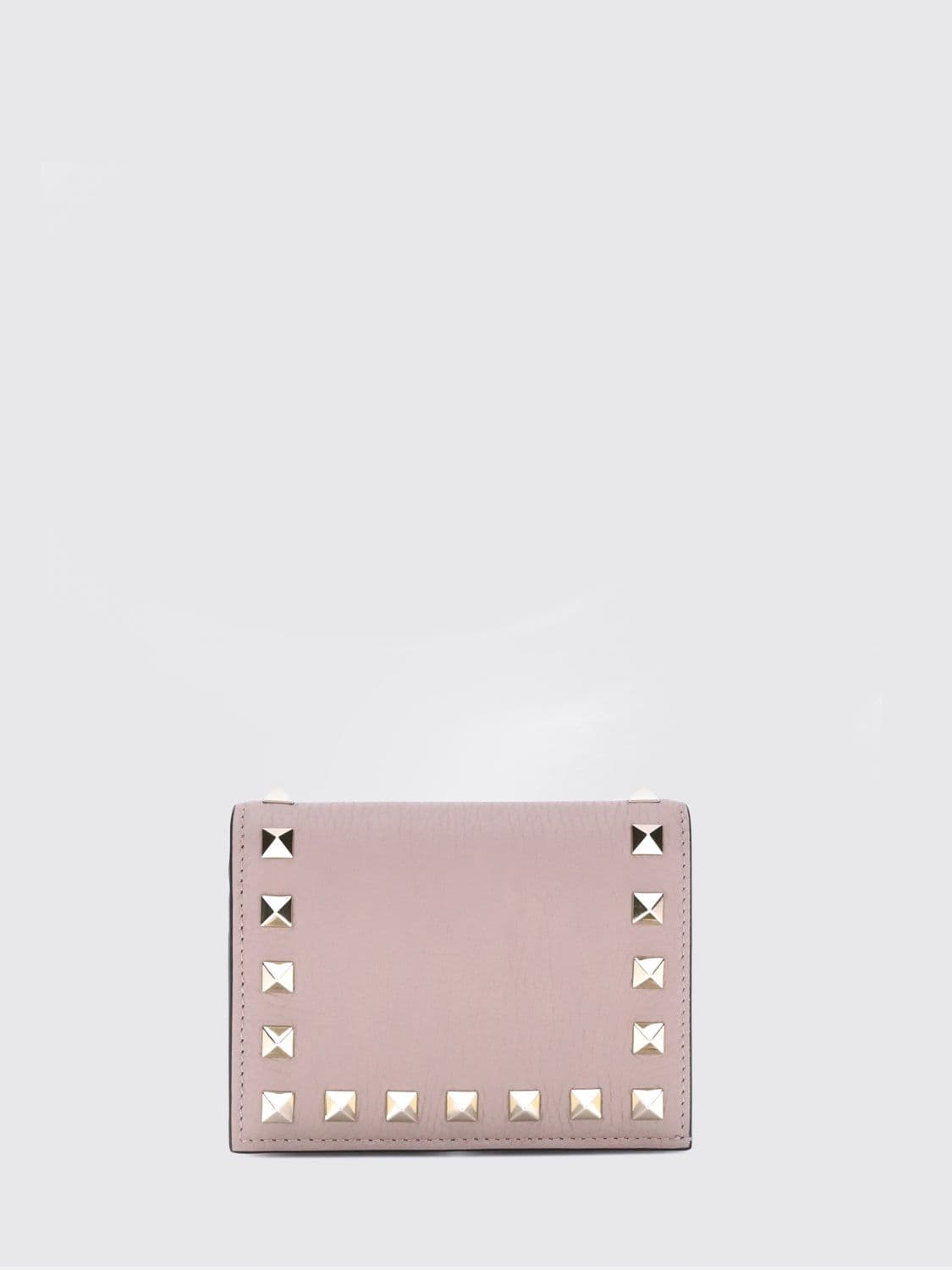Valentino Garavani Rockstud Small Bifold Wallet in Grained Calf Leather with Studs · OS