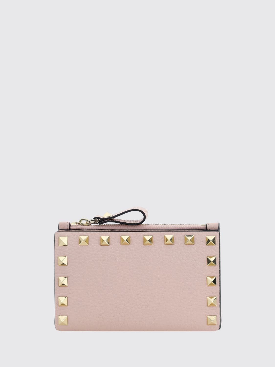 Valentino Garavani Rockstud Bifold Wallet in Grained Calf Leather with Studs