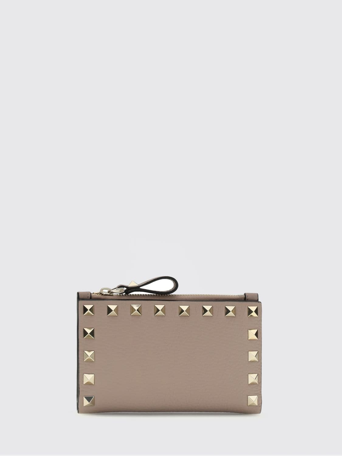 Valentino Garavani Rockstud Bifold Wallet in Grained Calf Leather with Studs · OS