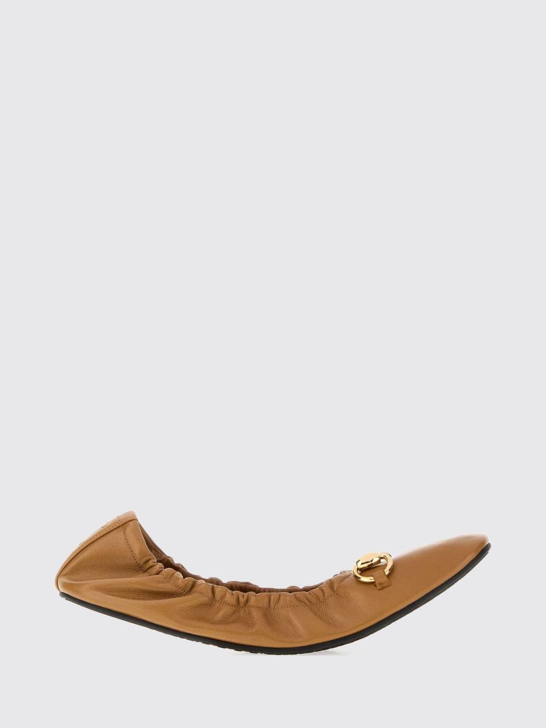 Gucci Prima Leather Ballet Flats with Horsebit and Square Toe
