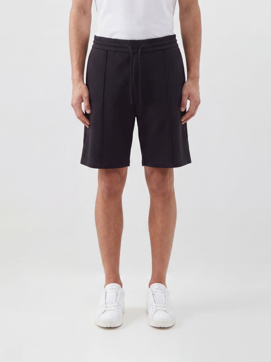 Valentino Garavani Cotton-Blend Jogging Shorts with Elasticated Waist