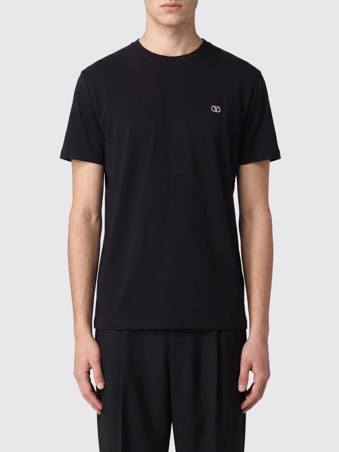 Valentino VLogo Signature Cotton T-shirt with Contrasting Logo