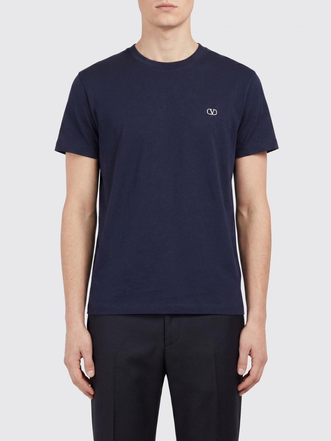 Valentino VLogo Signature Cotton T-shirt with Contrasting Logo
