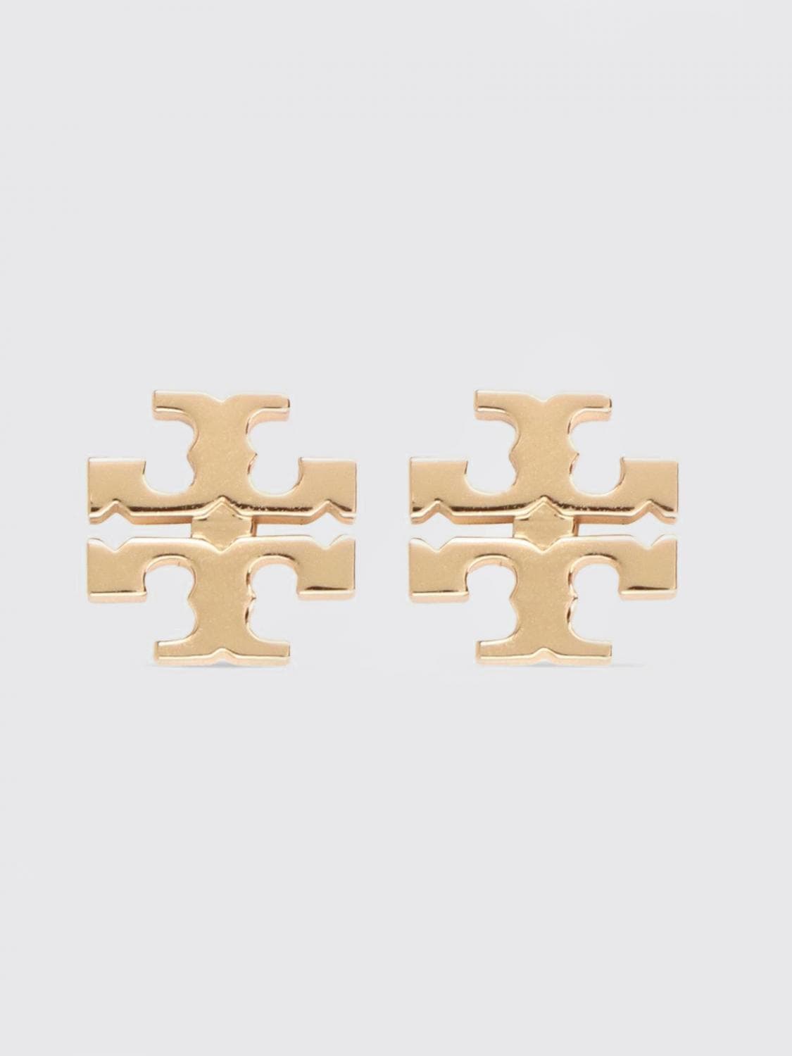 Tory Burch Icon Stud Earrings in Brass with Double T Logo · OS
