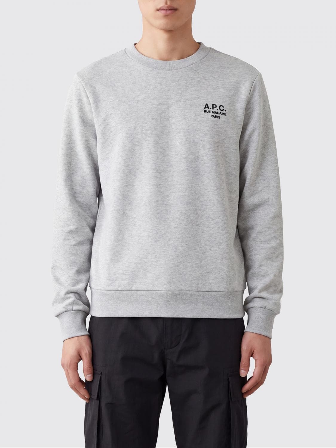 A.p.c. A. P.C. Organic Cotton Crewneck Sweatshirt with Contrast Logo on the Chest