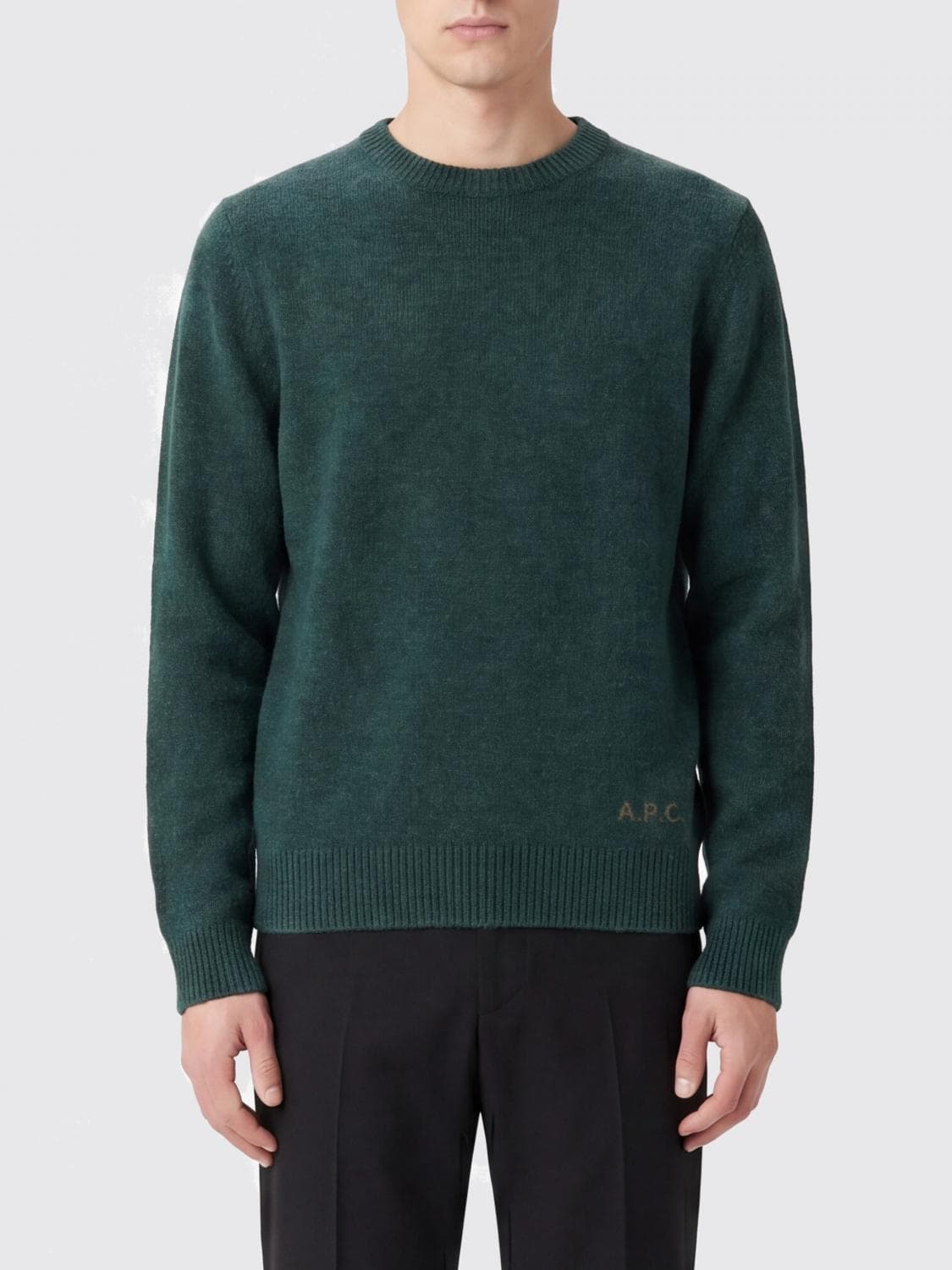 A.p.c. A. P.C. Crewneck Wool Jumper with Embroidered Logo