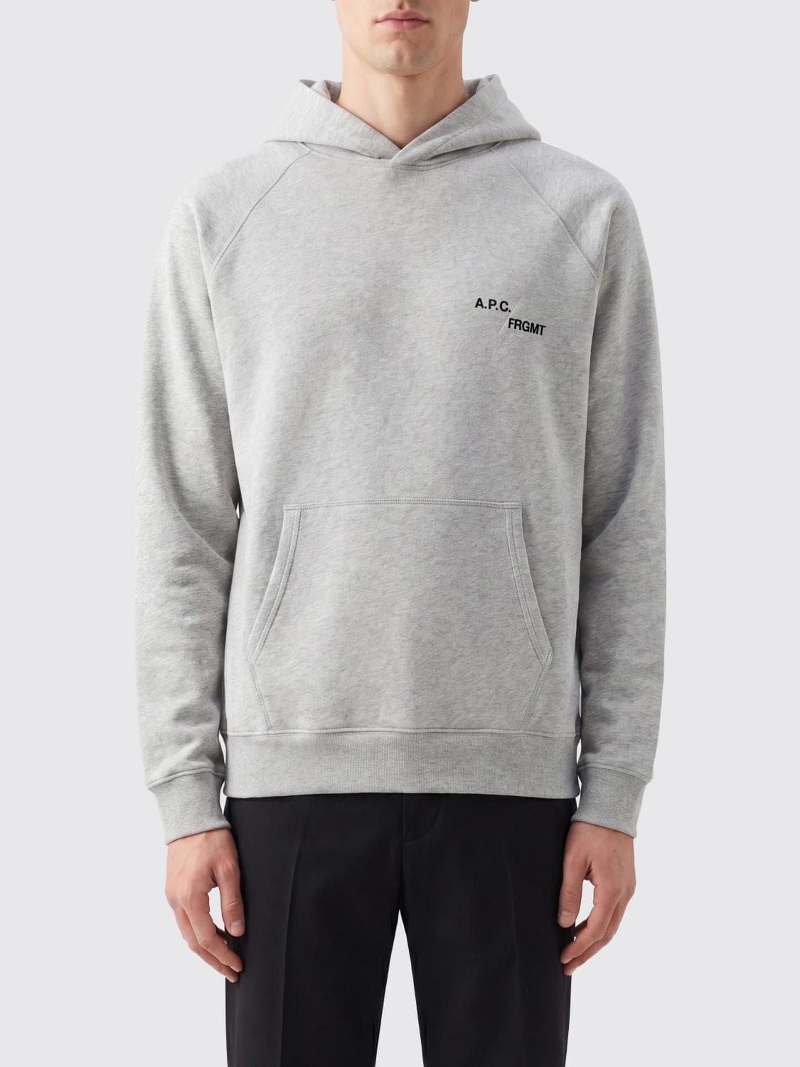 A.p.c. A. P.C. x Fragment Cotton Hoodie with Contrast Logo