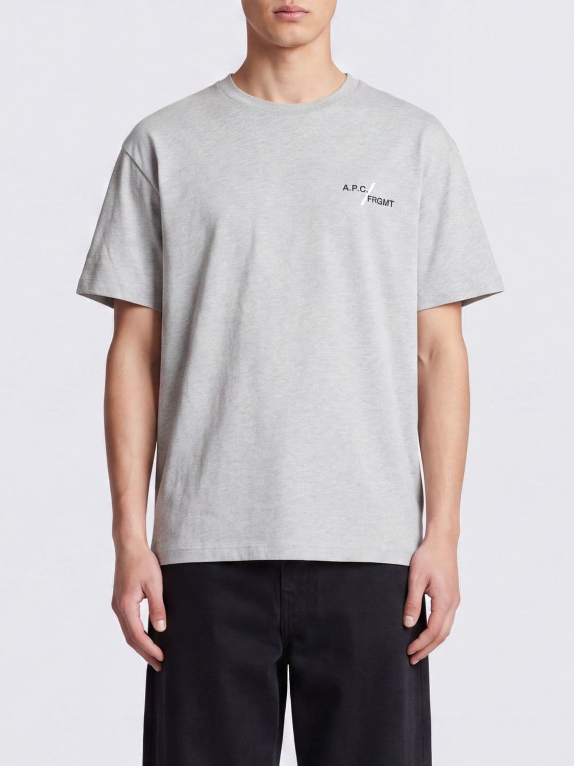 A.p.c. A. P.C. Cotton T-shirt with Contrast Logo and Dropped Shoulders