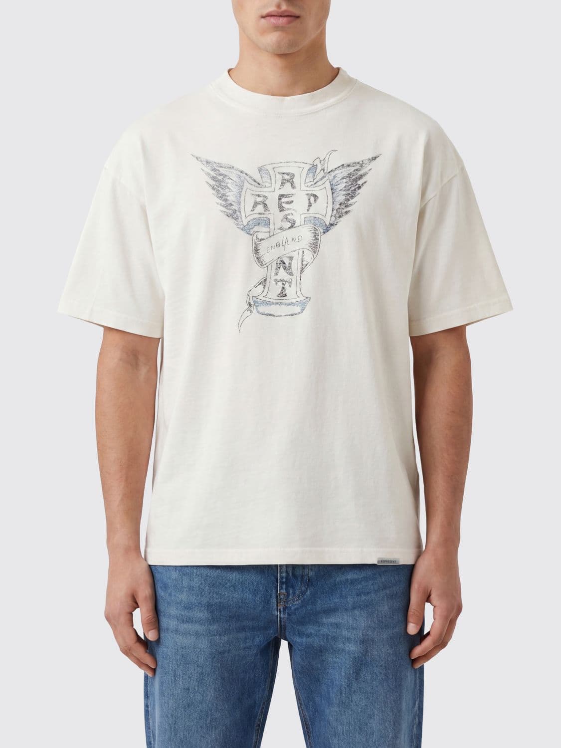 Represent Vintage Graphic Print Cotton and Hemp-Blend T-shirt