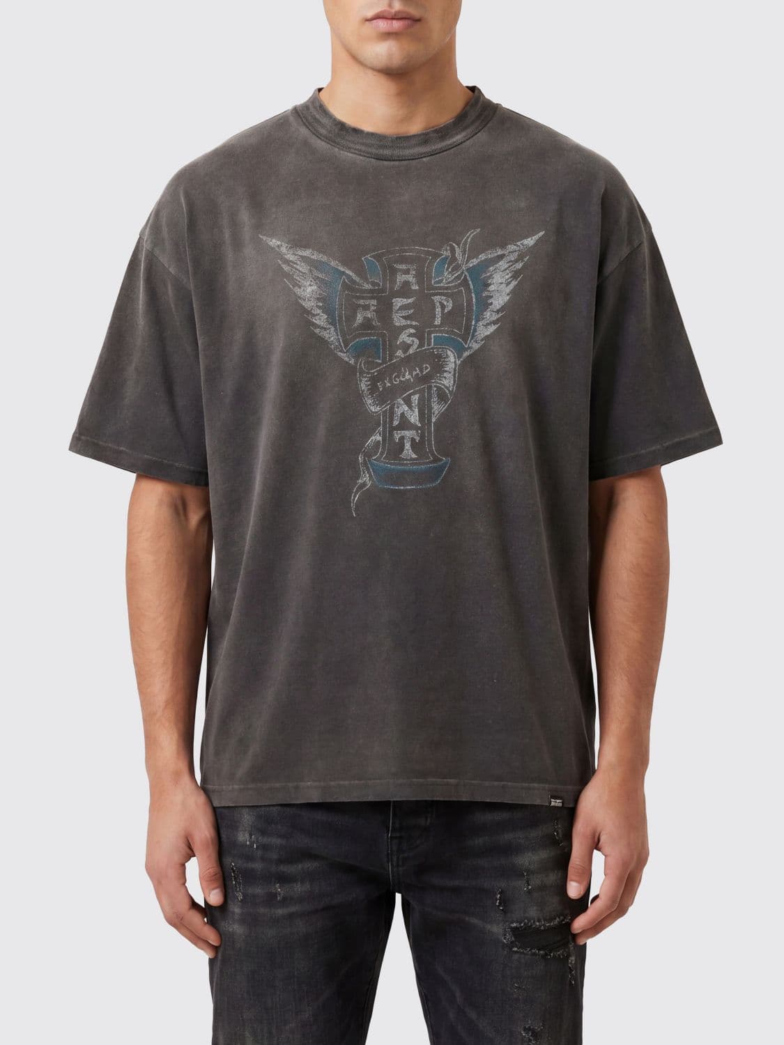 Represent Vintage Graphic Print Cotton and Hemp-Blend T-shirt