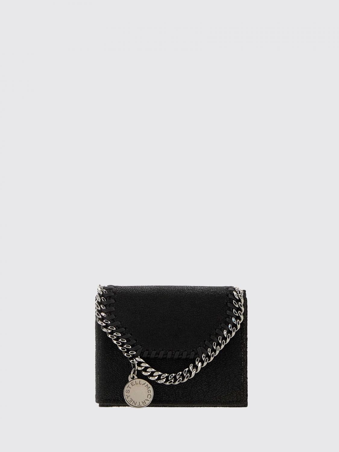 Stella Mccartney Falabella Tri-Fold Wallet in Eco Alter Mat with Chain