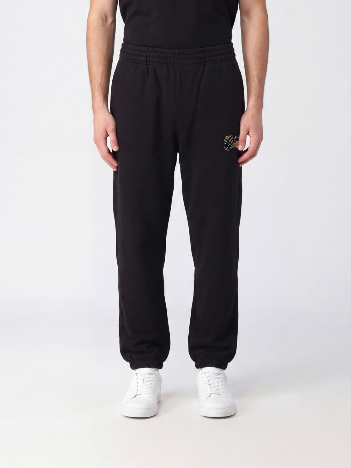 Burberry Slim Fit Cotton Jogging Trousers with EKD Logo