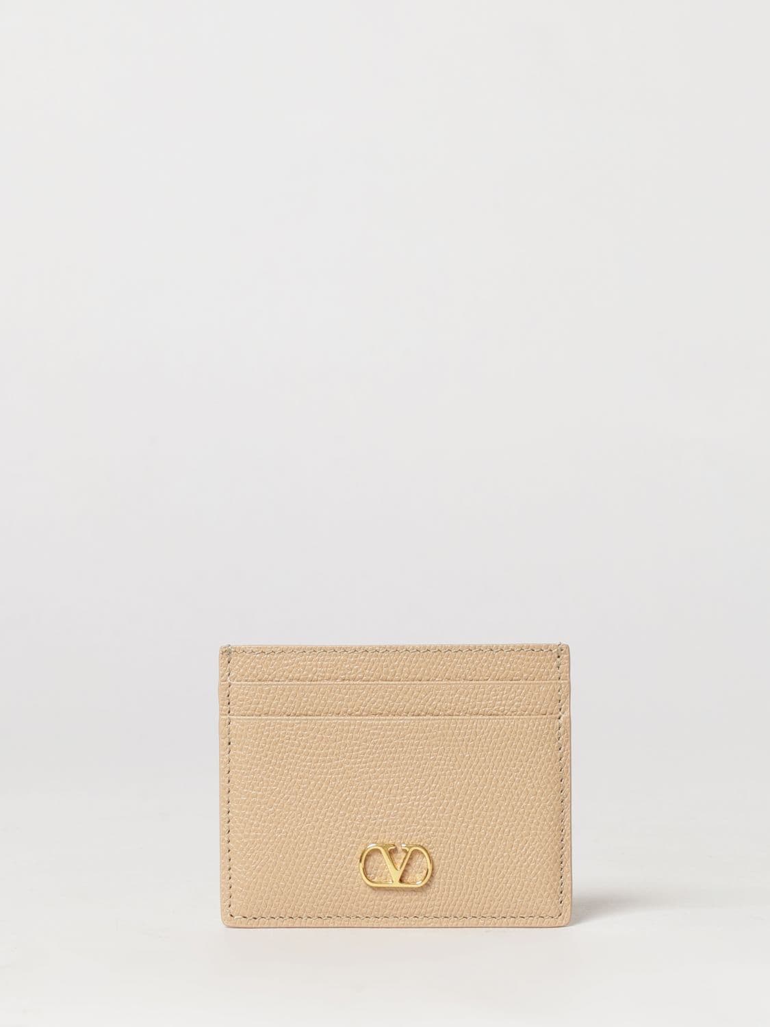 Valentino Garavani VLogo Signature Calfskin Leather Card Holder with Five Slots · OS