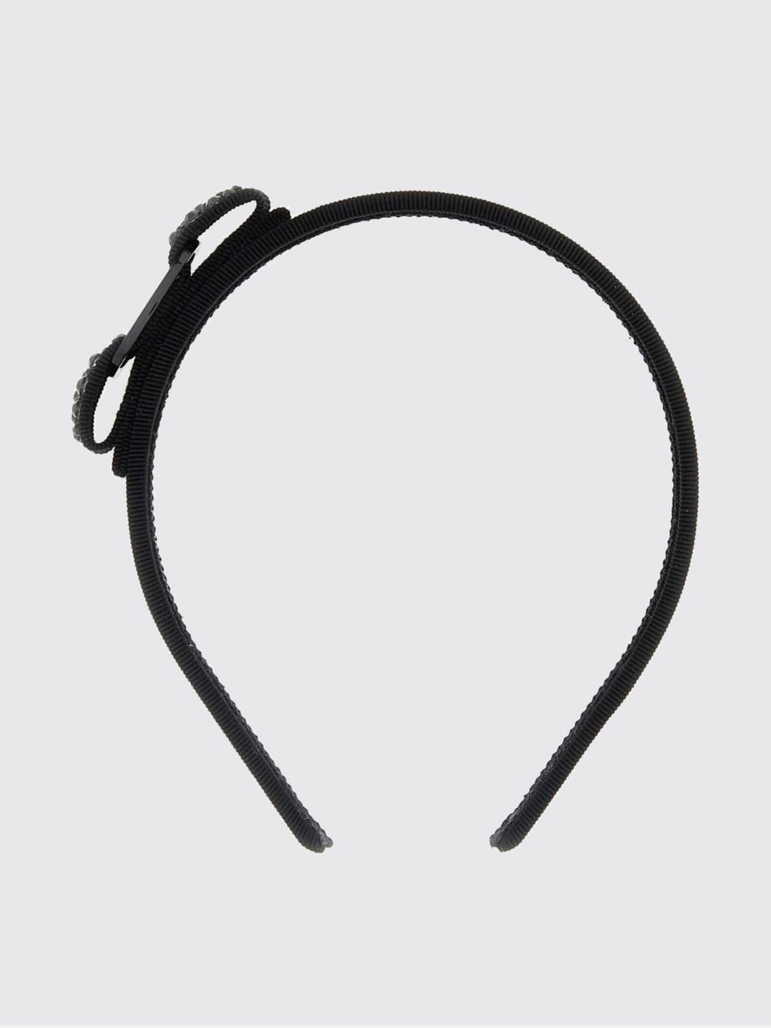 Ferragamo Vara Cotton Headband with Bow and Swarovski Crystals