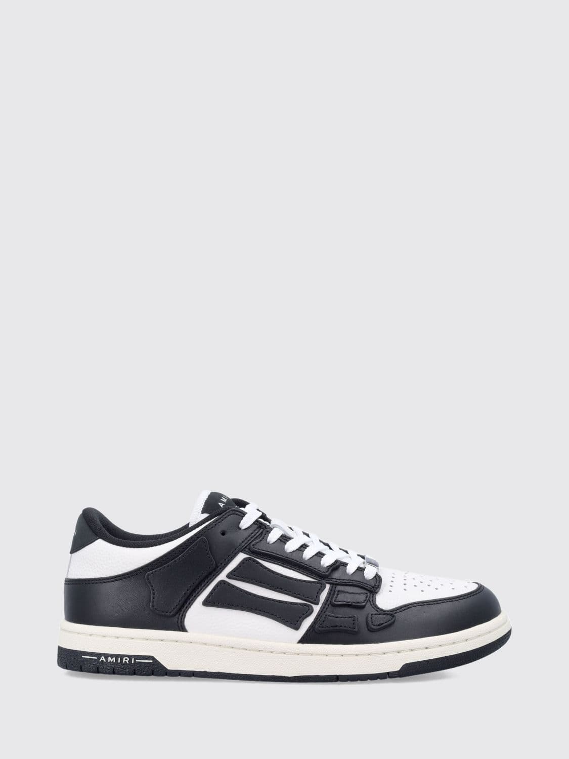 Amiri Skel Low-Top Trainers in Two-Tone Leather with Perforated Toe and Padded Ankle
