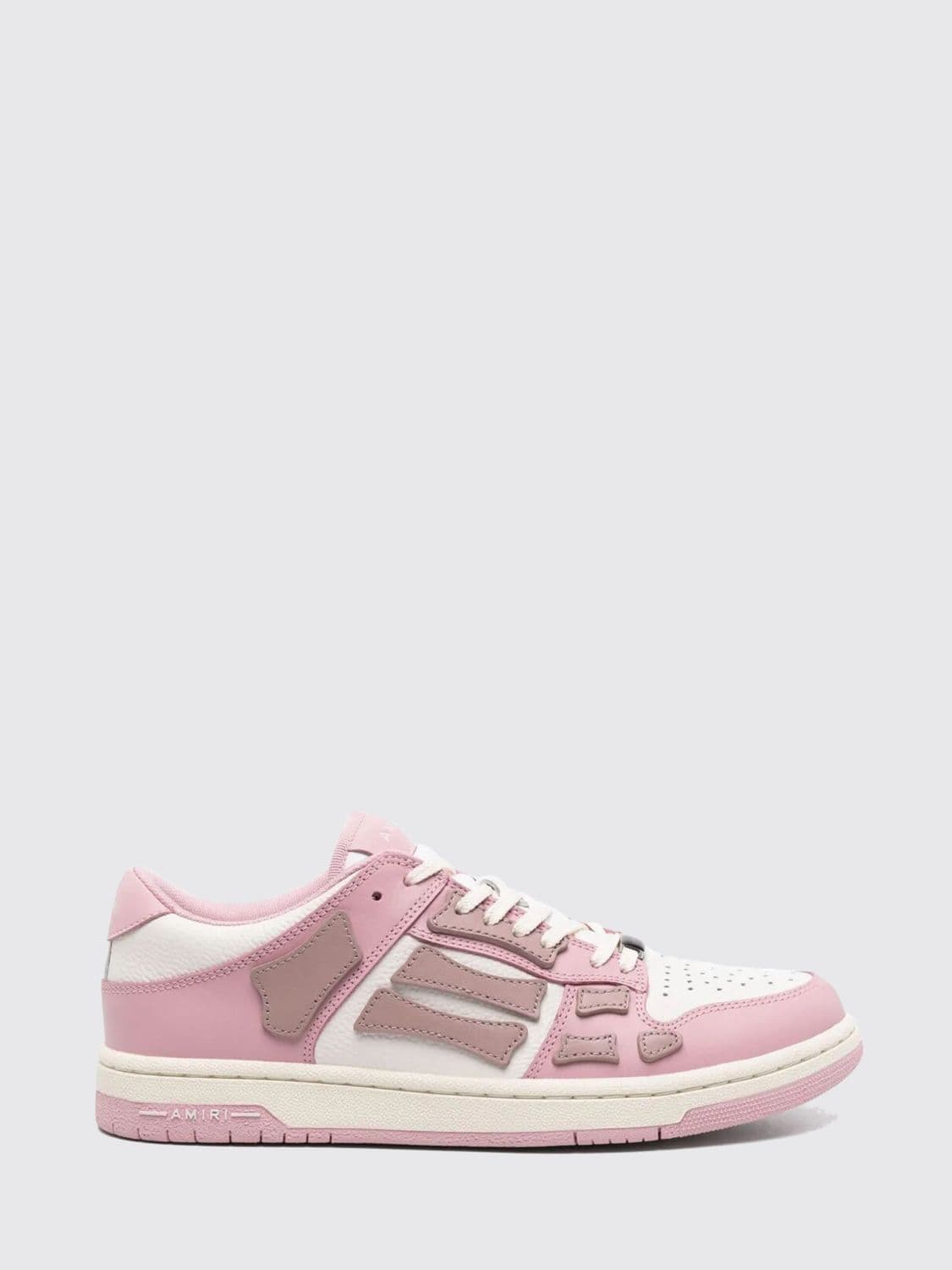 Amiri Skel Low-Top Trainers in Two-Tone Leather with Perforated Toe and Padded Ankle