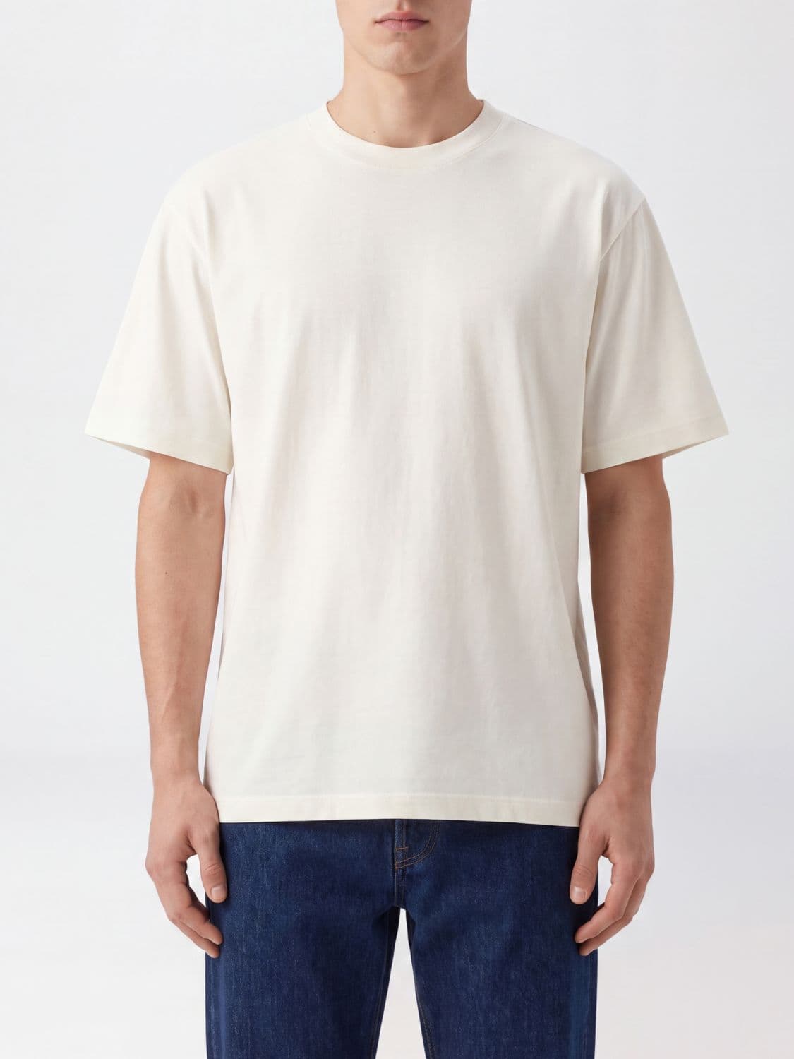 The Row Crewneck Cotton T-Shirt with Dropped Shoulders