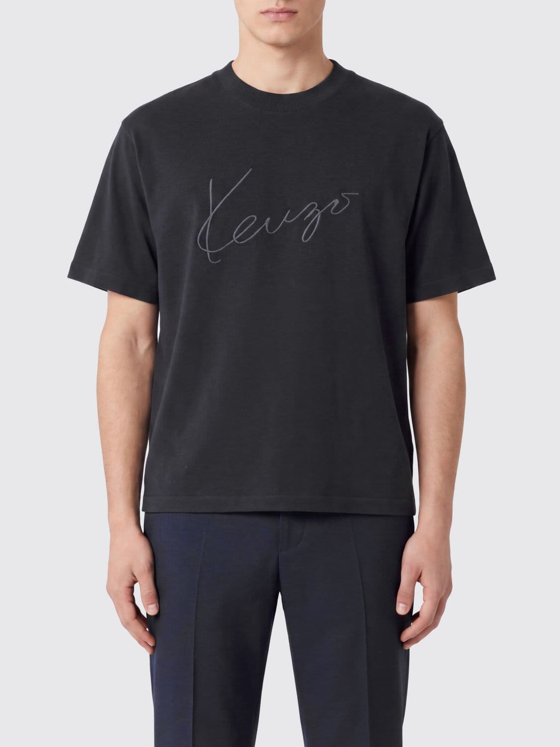 Kenzo Dropped Shoulder Pure Wool Logo T-Shirt