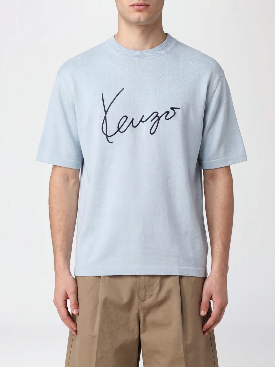 Kenzo Dropped Shoulder Pure Wool Logo T-Shirt