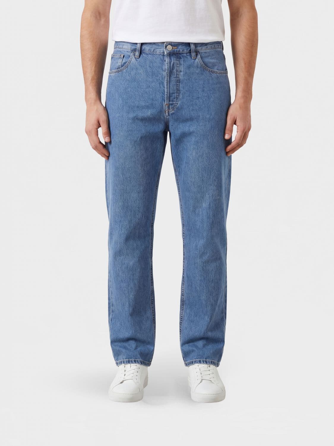 Valentino Garavani Straight-Leg Cotton Denim Jeans with Rear Logo