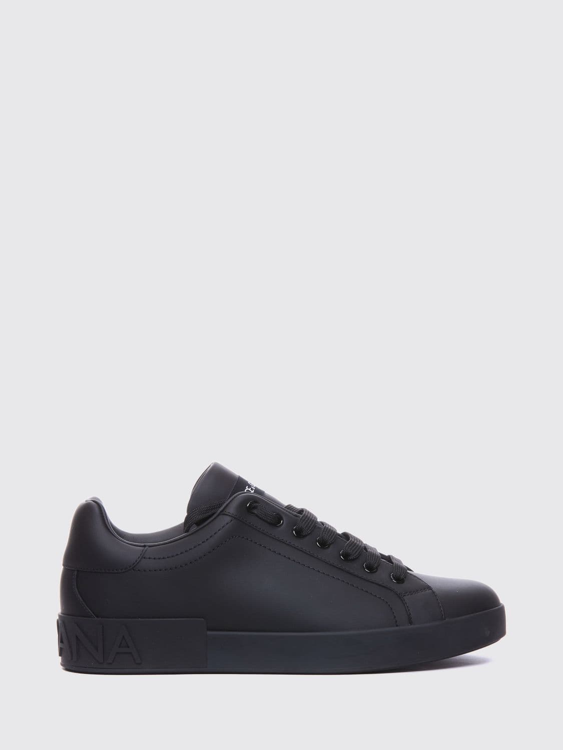 Dolce & Gabbana Portofino Smooth Calfskin Sneakers with Logo